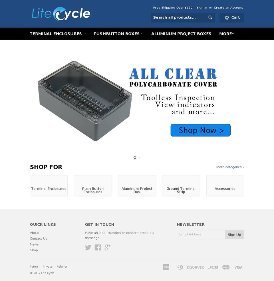 litecycle.com shopify website screenshot