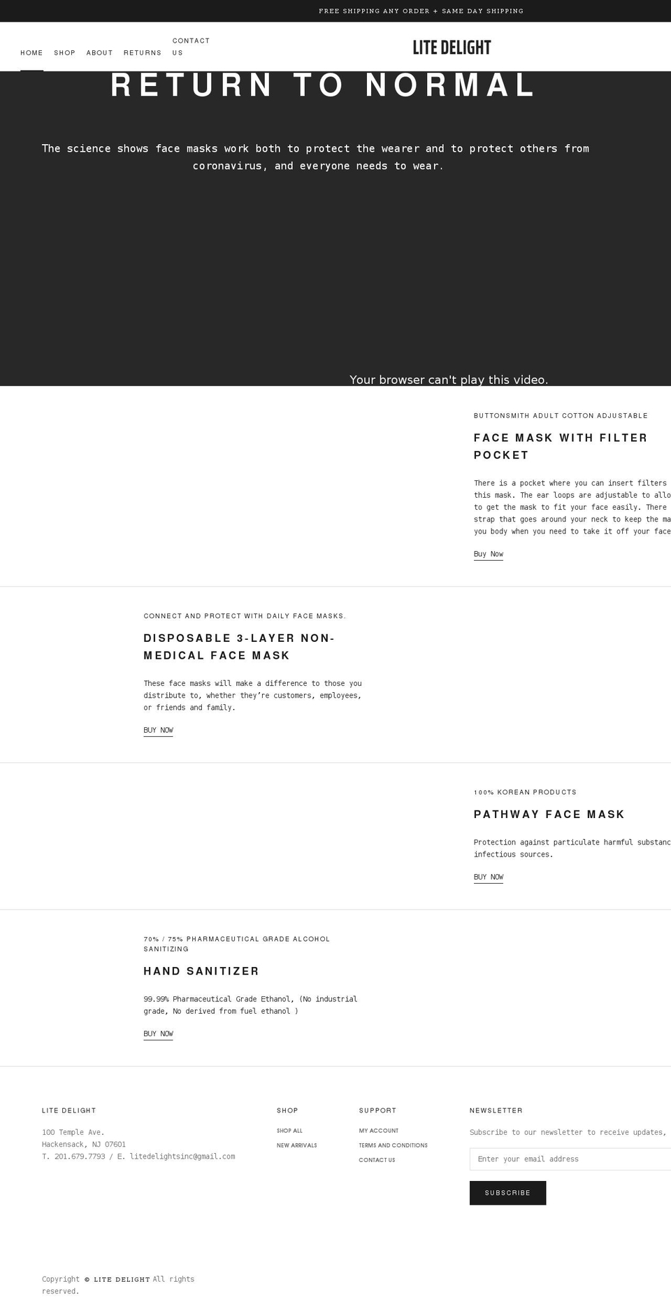litedelights.net shopify website screenshot