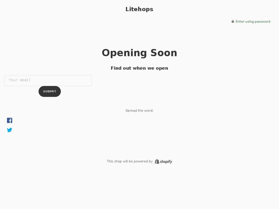 litehops.com shopify website screenshot