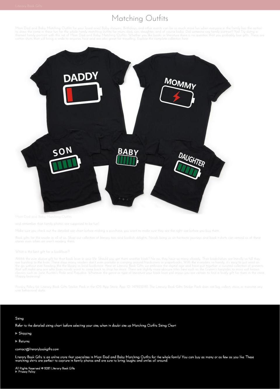 literarybookgifts.com — Shopify storefront screenshot