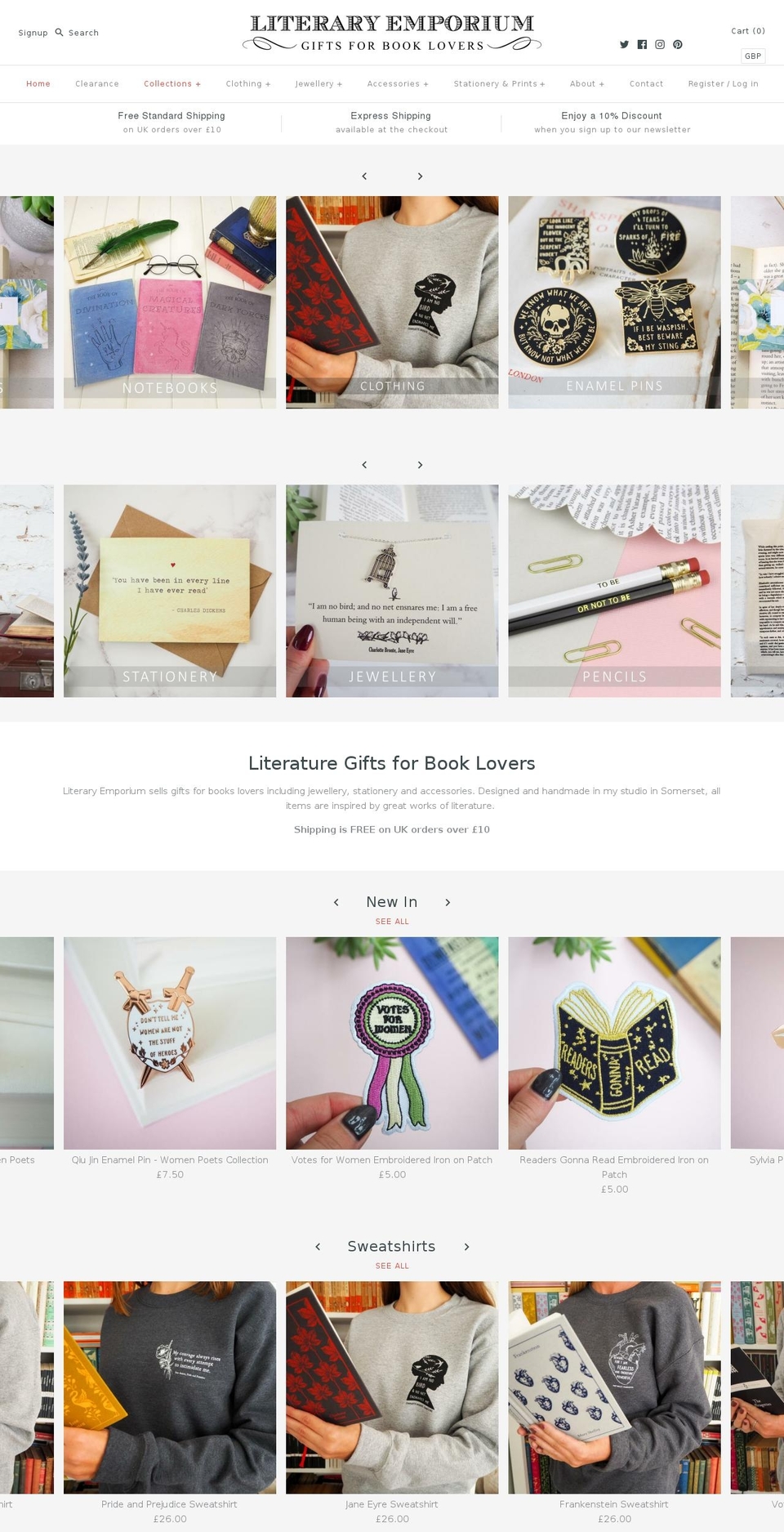 literaryemporium.com — Shopify storefront screenshot