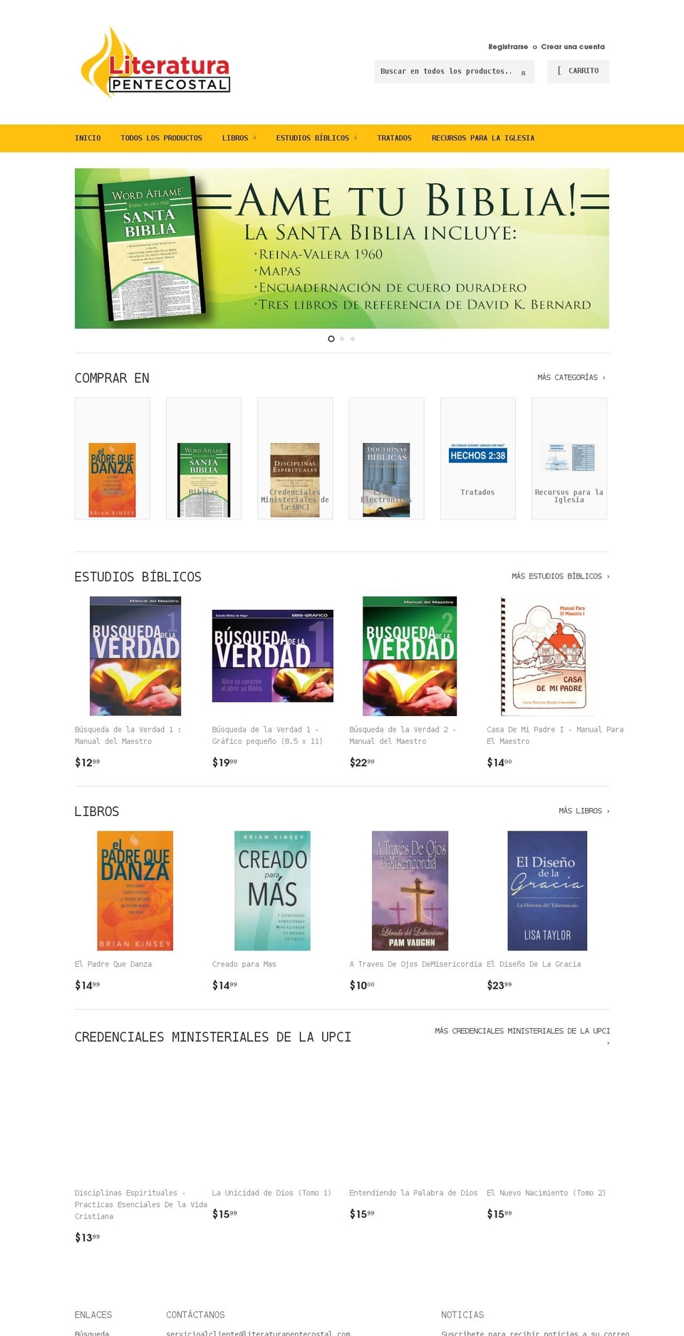 literaturapentecostal.com shopify website screenshot