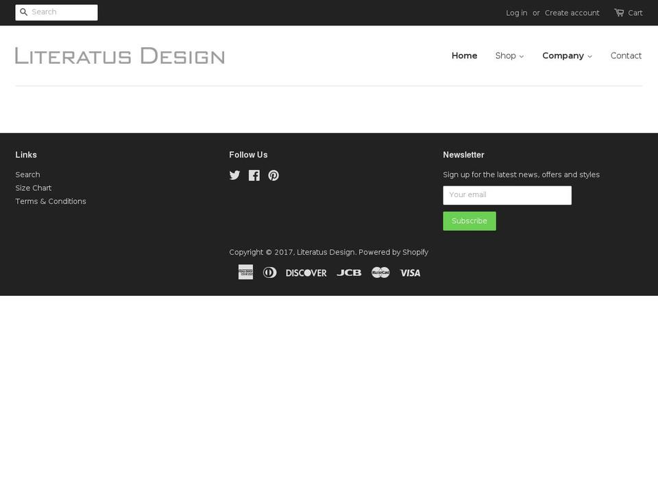 literatusdesign.com shopify website screenshot
