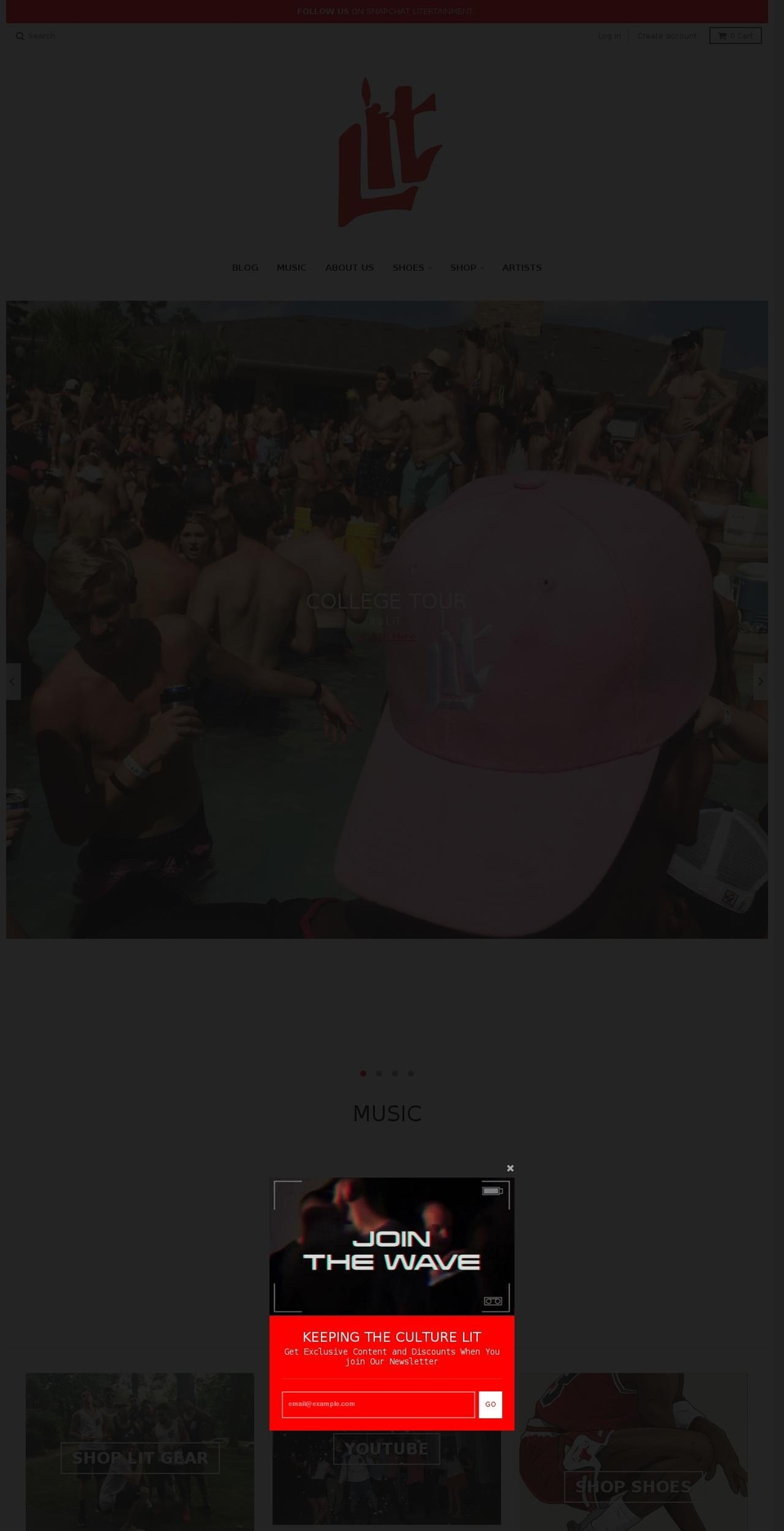 litertainment.com — Shopify storefront screenshot