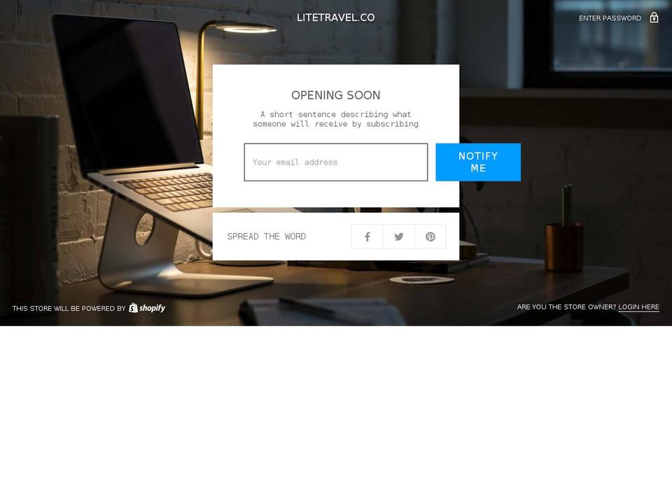 litetravel.co shopify website screenshot