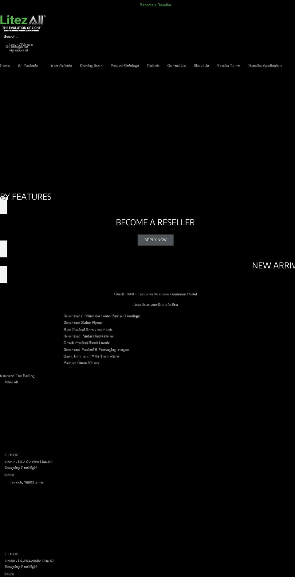 litezallb2b.com shopify website screenshot