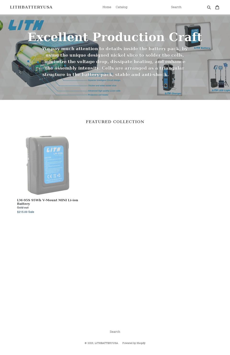 lithbatteryusa.com shopify website screenshot