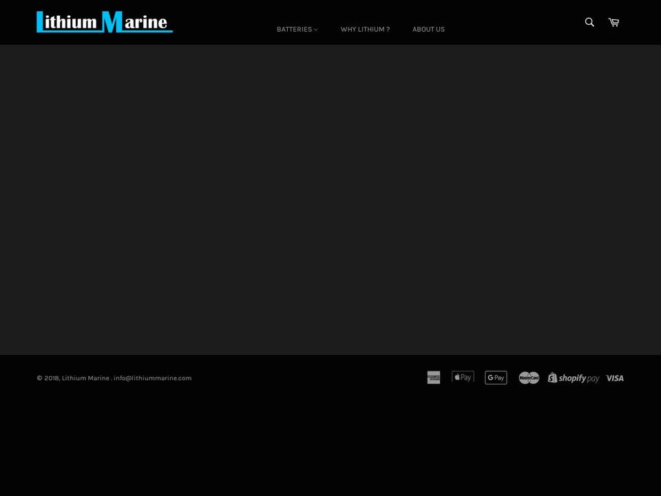 lithiummarine.com — Shopify storefront screenshot
