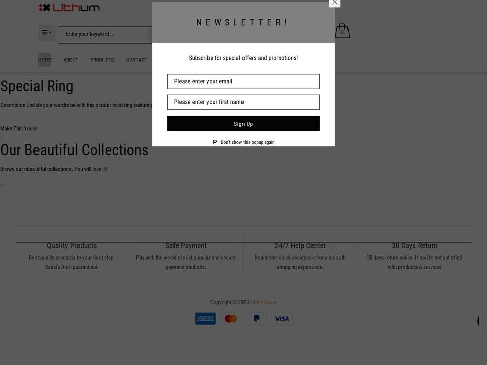 lithum.shop shopify website screenshot