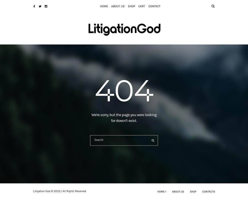 litigationgod.com shopify website screenshot