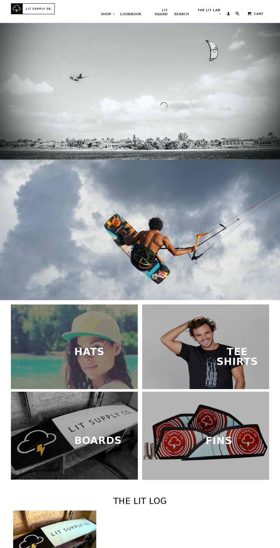litkiteboarding.com shopify website screenshot