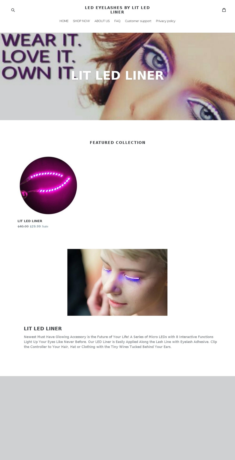 litledliner.com — Shopify storefront screenshot