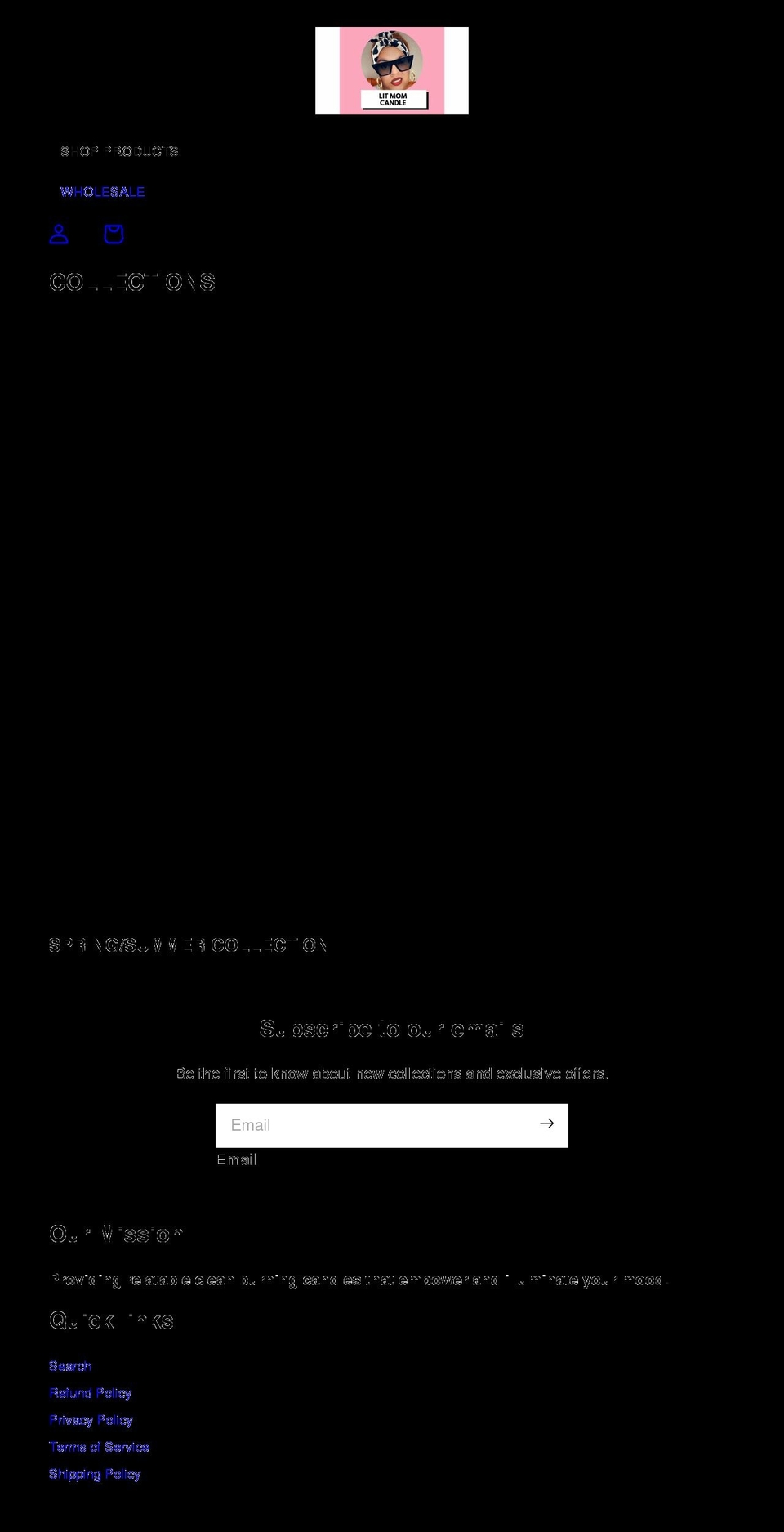 litmomcandleco.com shopify website screenshot