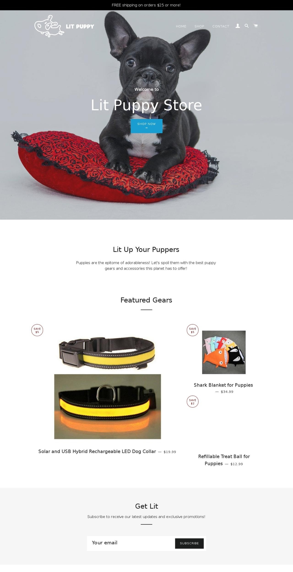 litpuppy.com shopify website screenshot