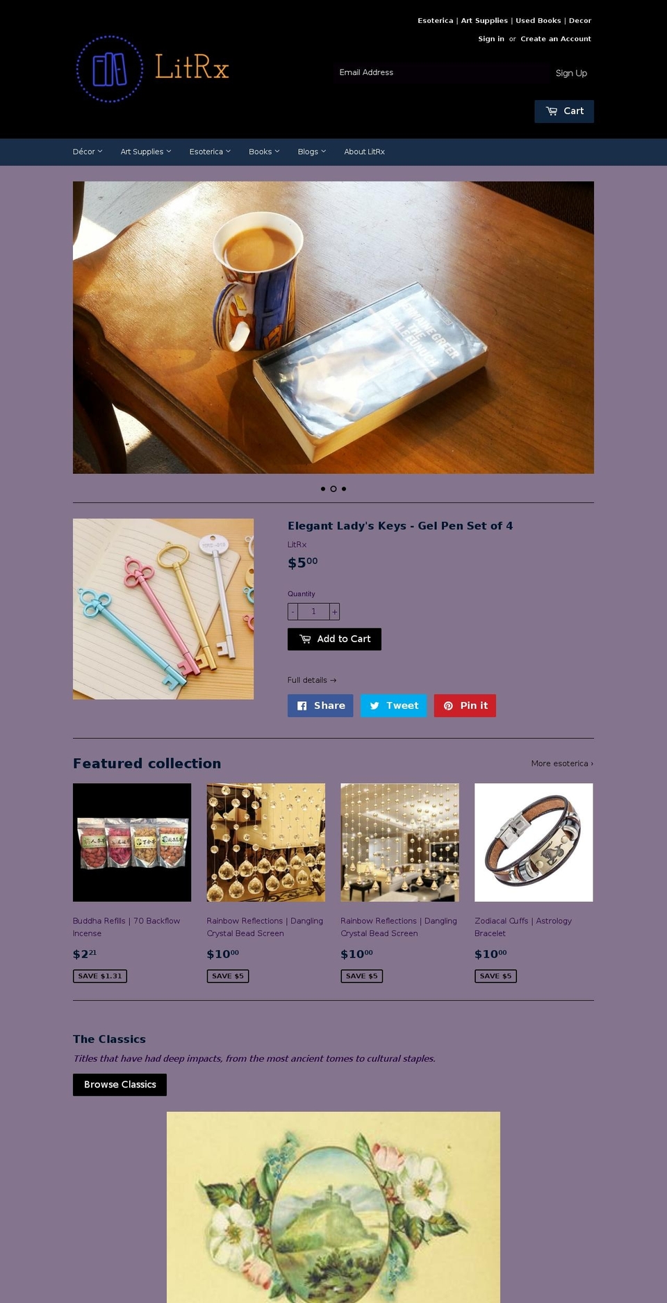 litrx.net shopify website screenshot