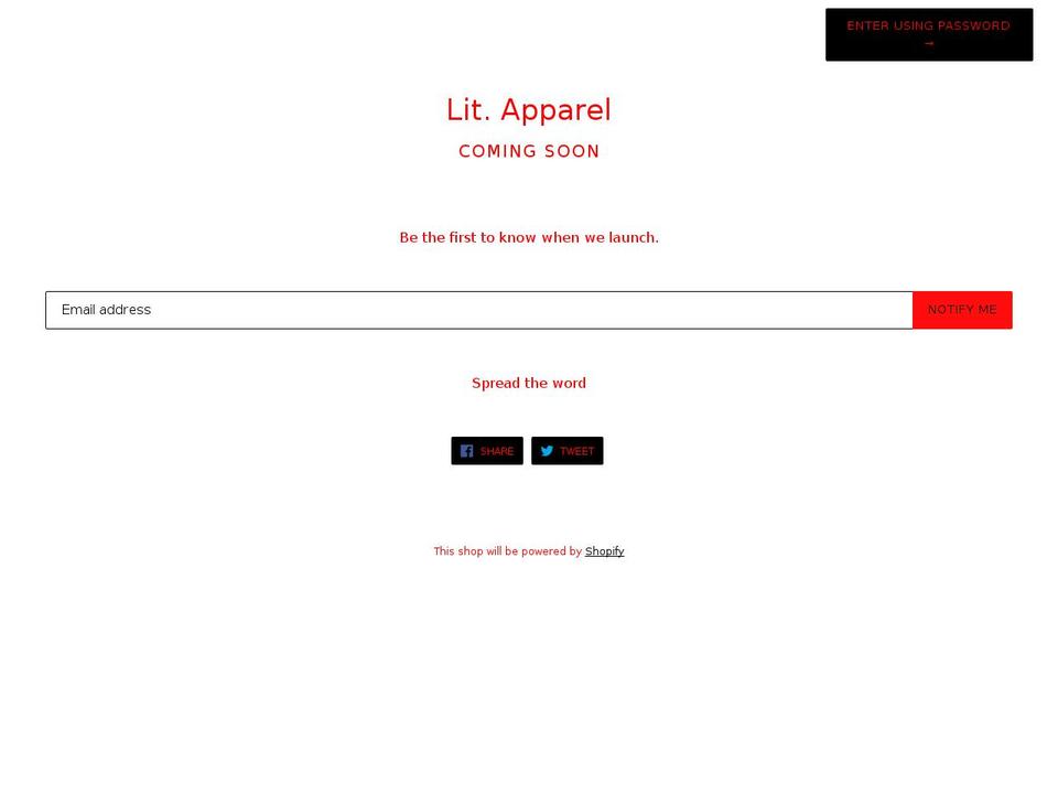 litshoppe.com — Shopify storefront screenshot