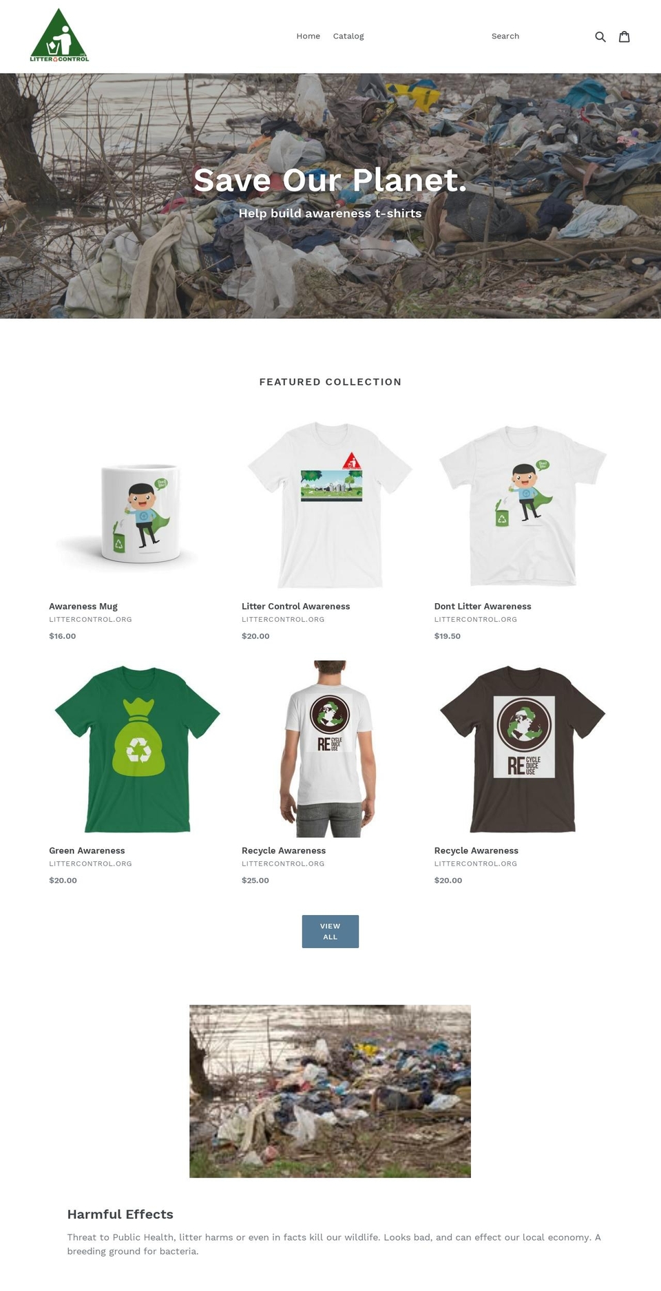 littercontrol.org shopify website screenshot