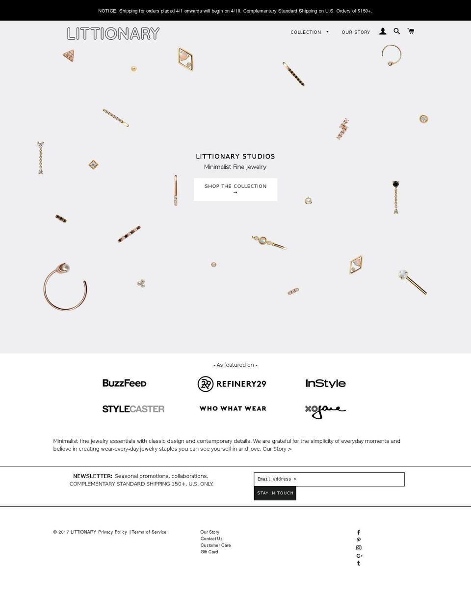littionary.com shopify website screenshot