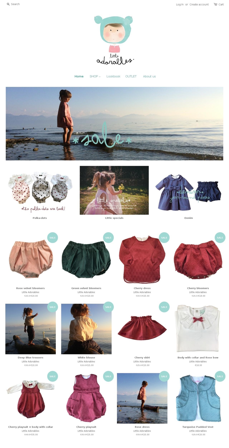little-adorables.com shopify website screenshot