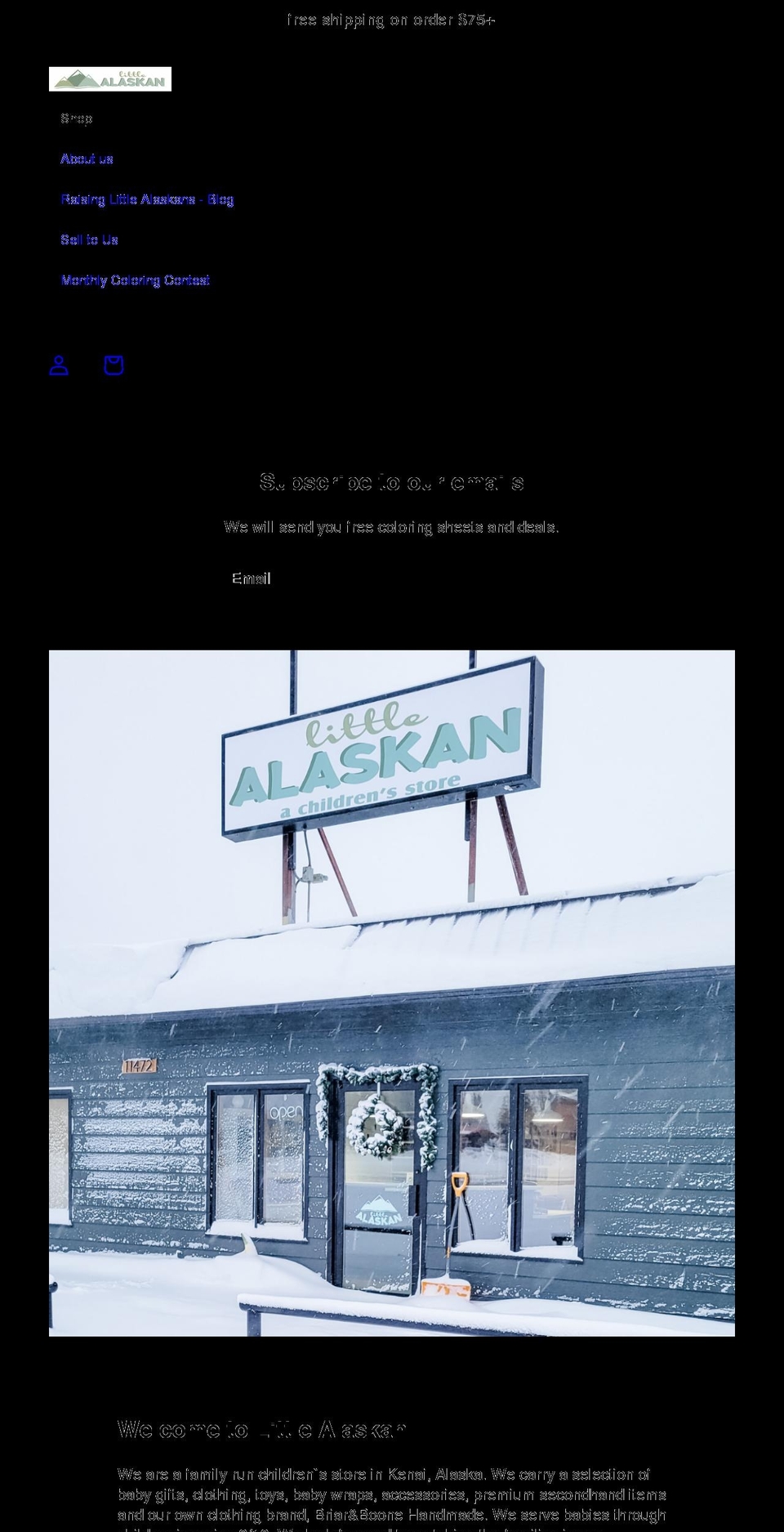 little-alaskan.com shopify website screenshot