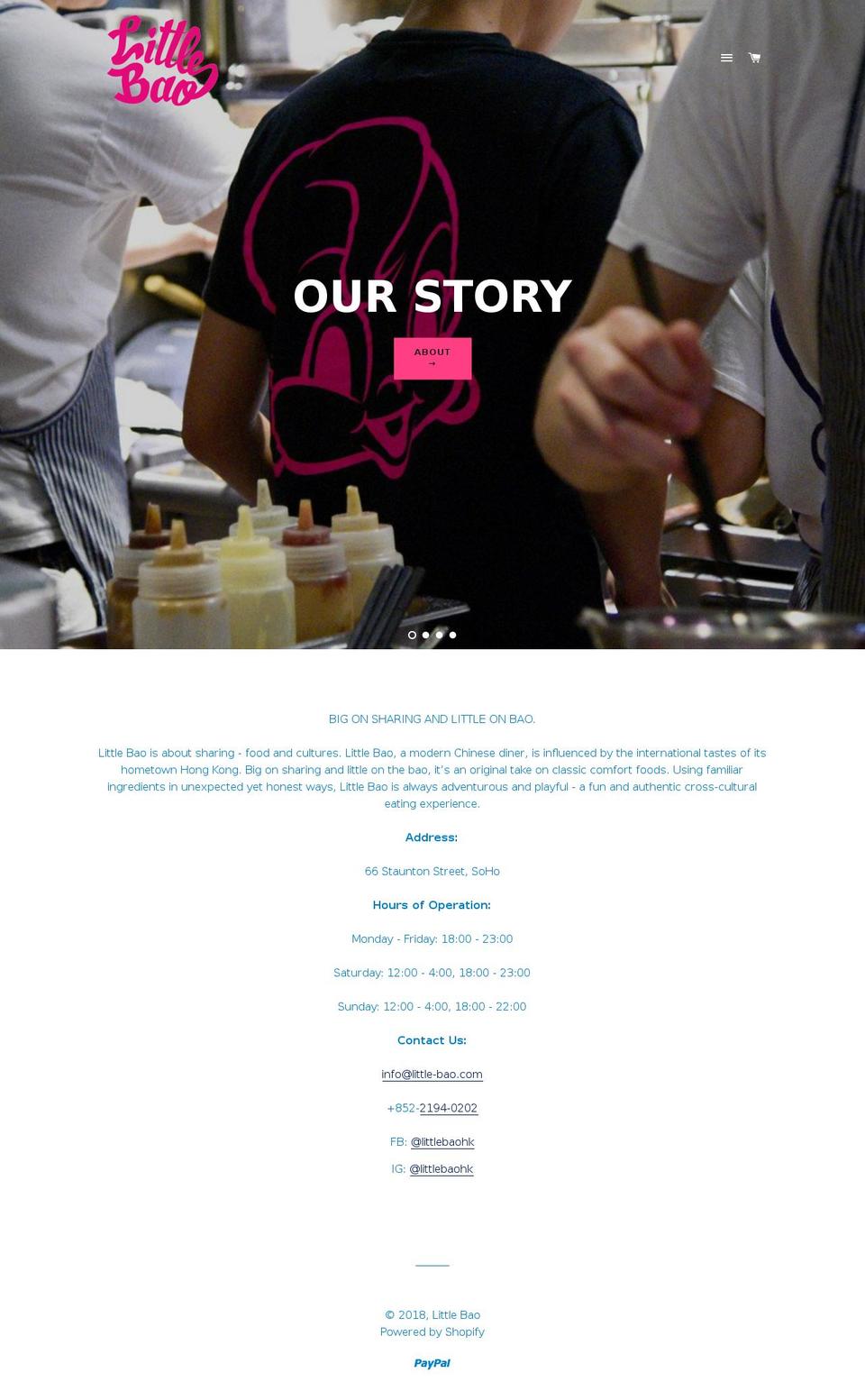 little-bao.com shopify website screenshot