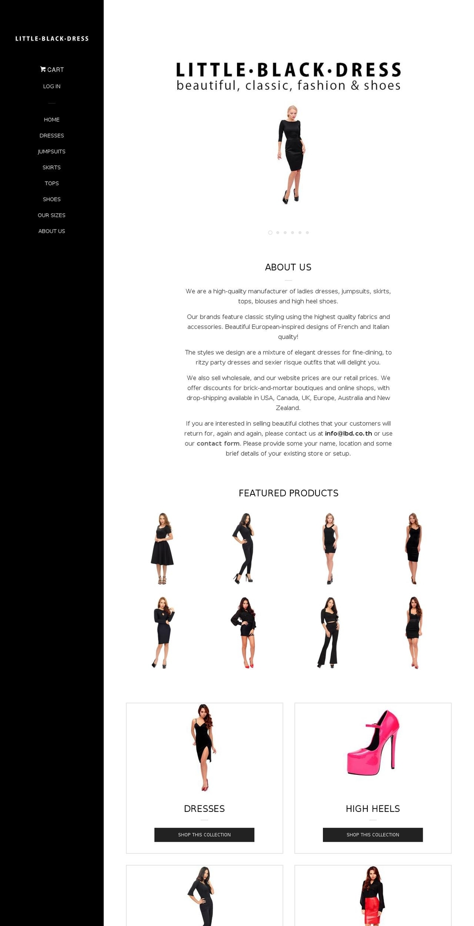 little-black-dress.co shopify website screenshot