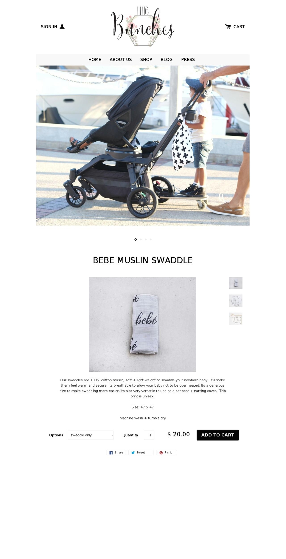 little-bunches.com shopify website screenshot