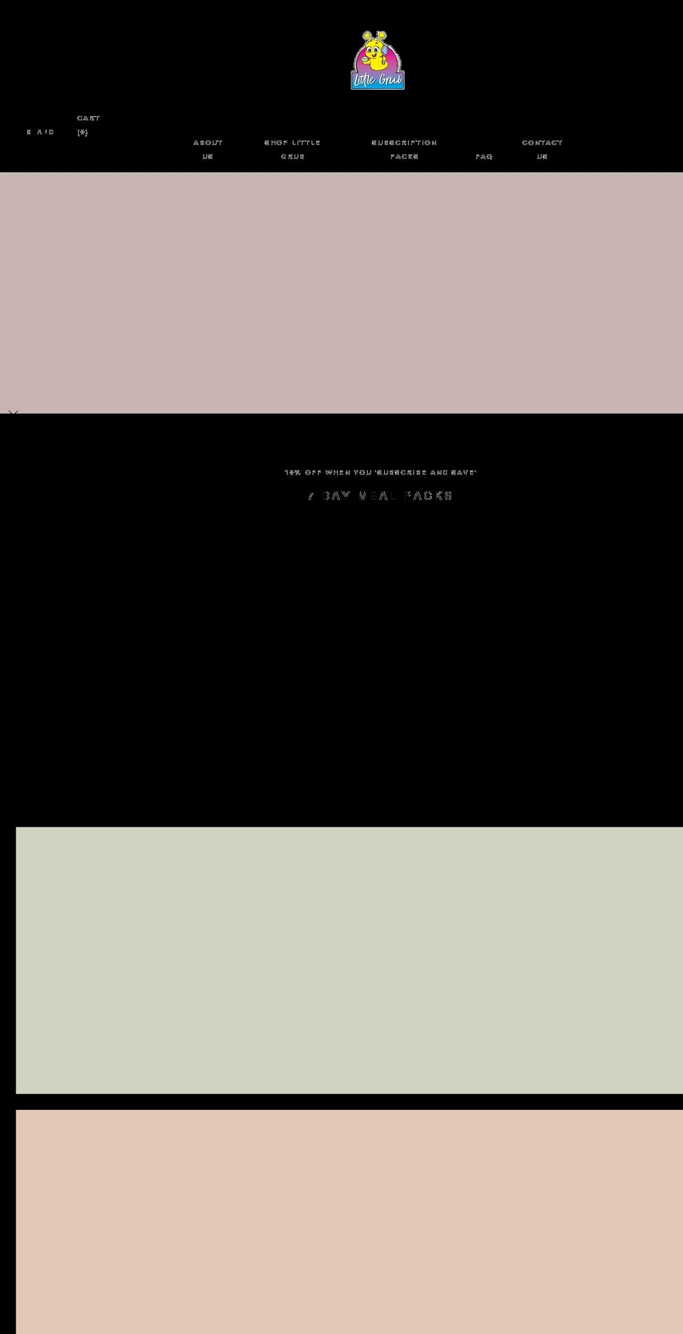 little-grub.com shopify website screenshot