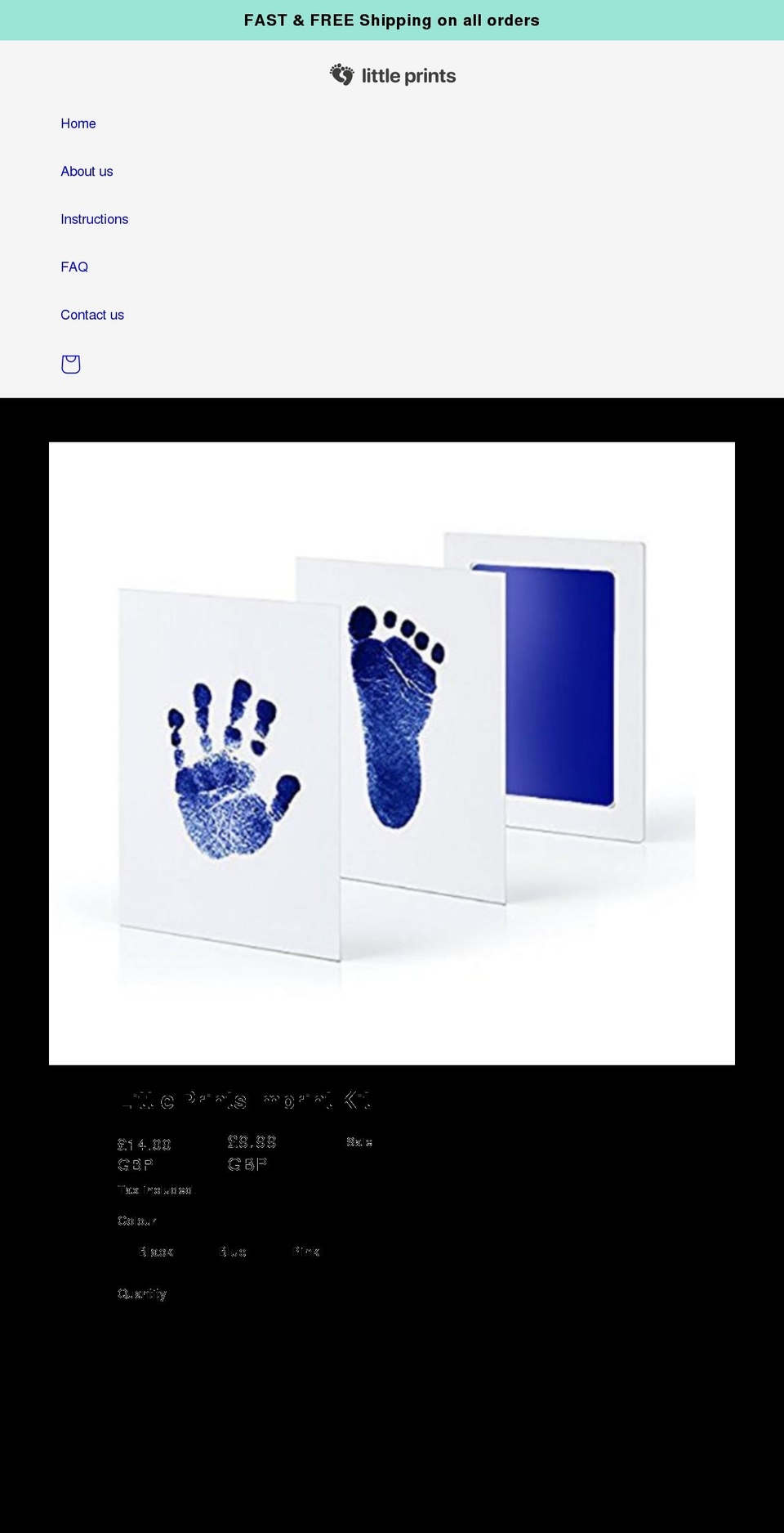 little-prints.co.uk shopify website screenshot
