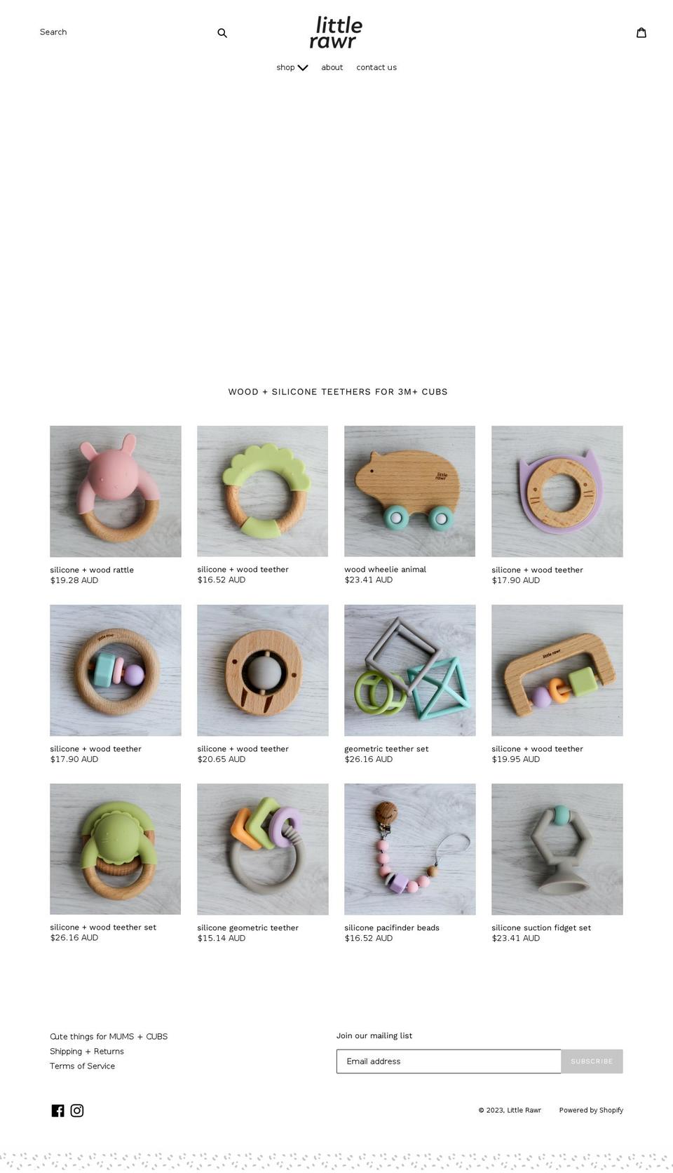 little-rawr.com shopify website screenshot