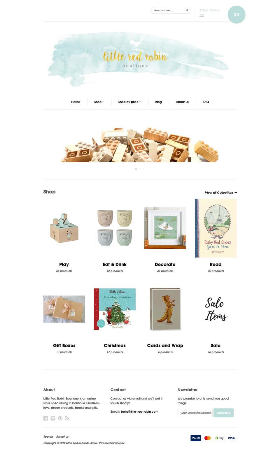 little-red-robin.com — Shopify storefront screenshot