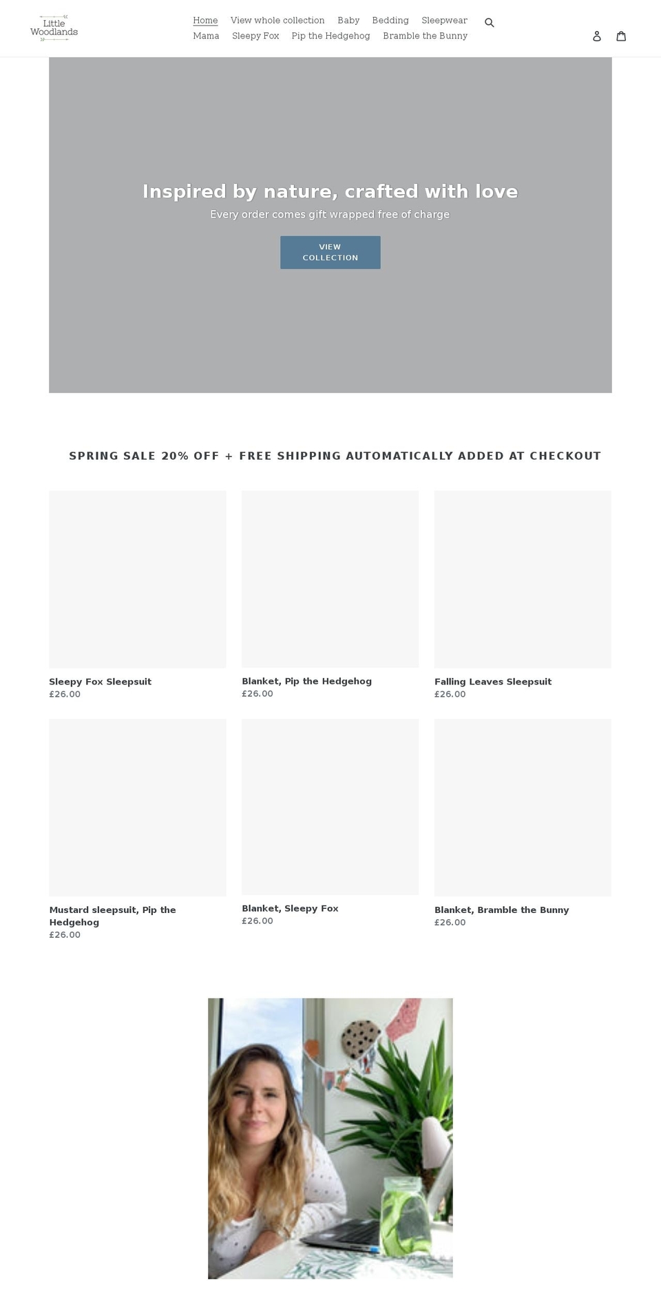 little-woodlands.com shopify website screenshot