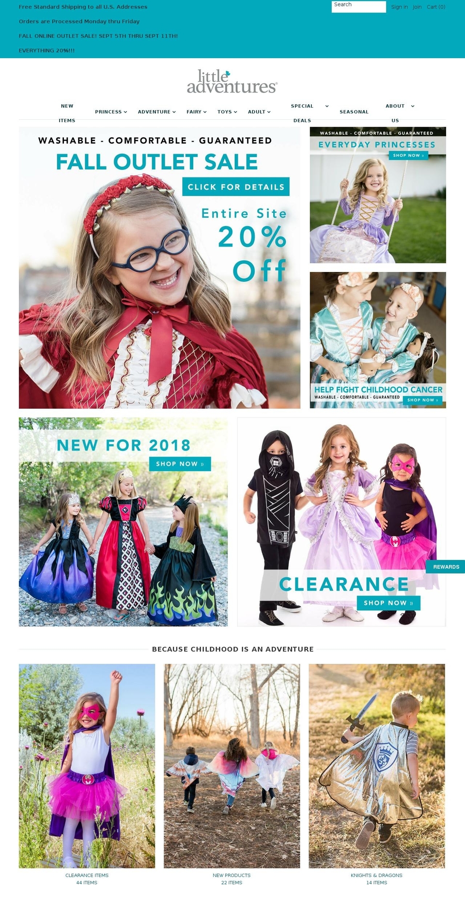 littleaadventuresprincessdresscom.com shopify website screenshot