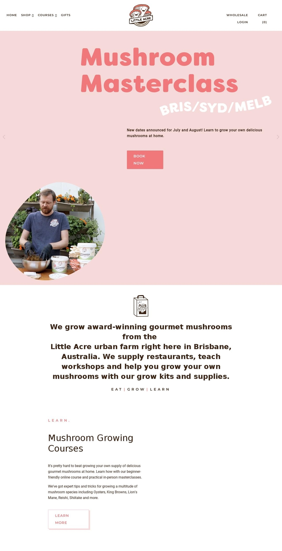 littleacre.com.au shopify website screenshot