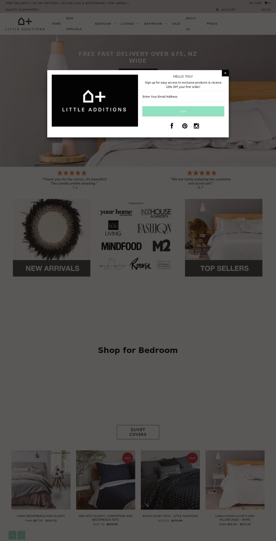 littleadditionsnz.com shopify website screenshot