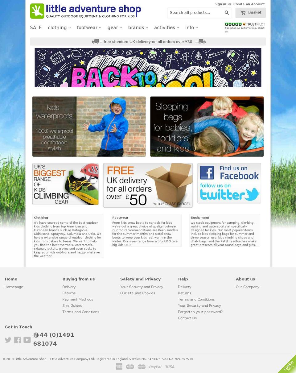 LAS Main (April 2015) Responsive - V0.2 Shopify theme site example littleadventureshop.com