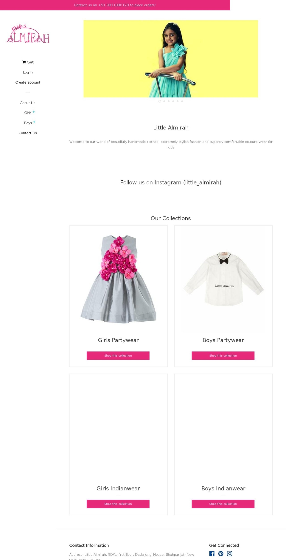 littlealmirah.com shopify website screenshot