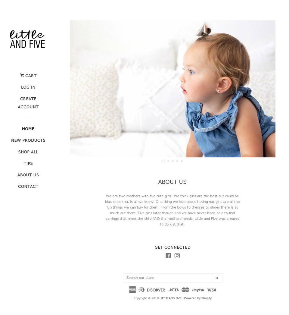 littleandfive.com — Shopify storefront screenshot