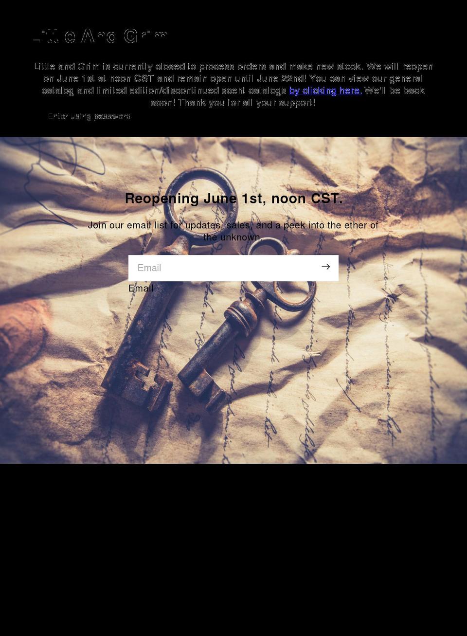 littleandgrim.com — Shopify storefront screenshot