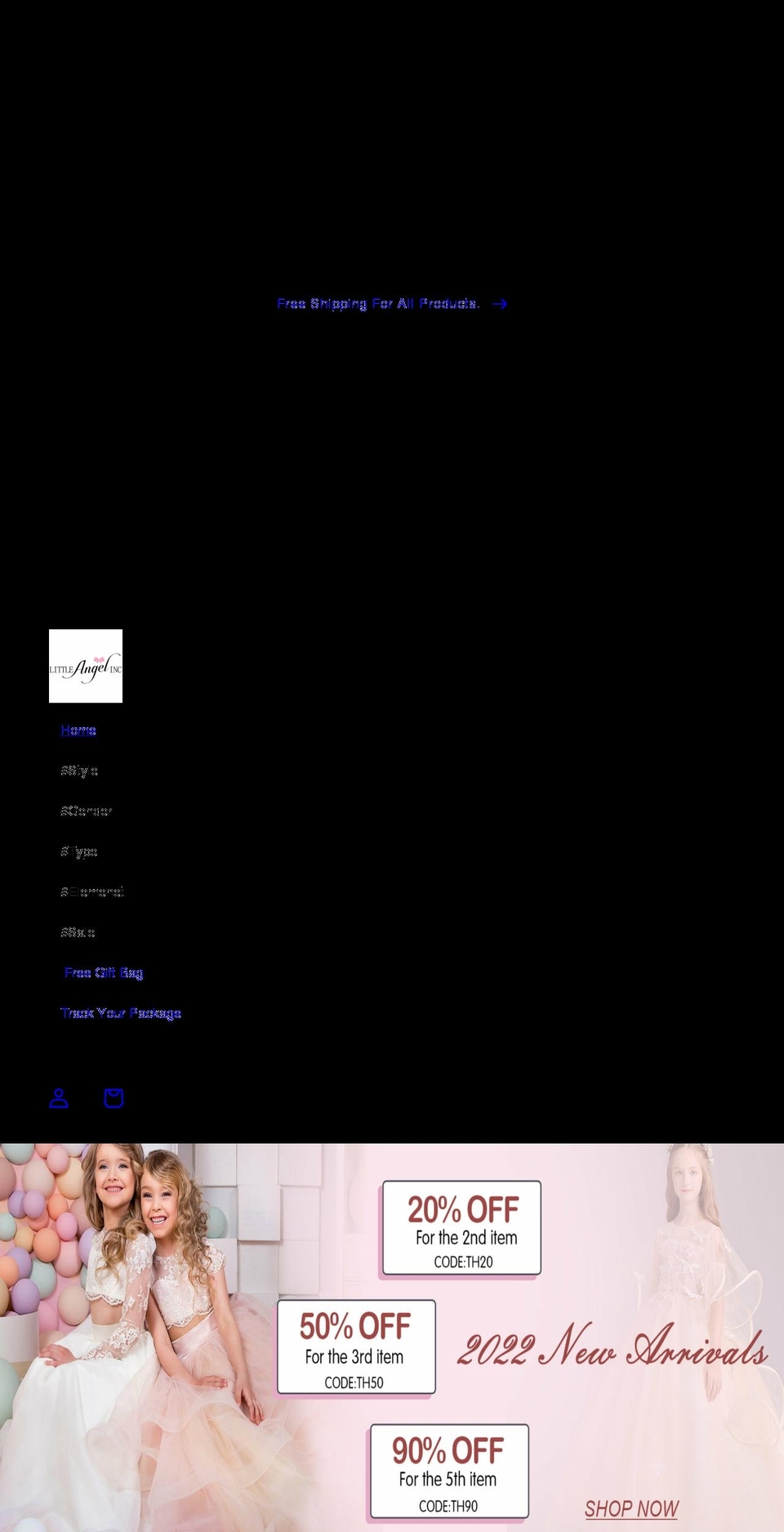littleangelinc.com shopify website screenshot