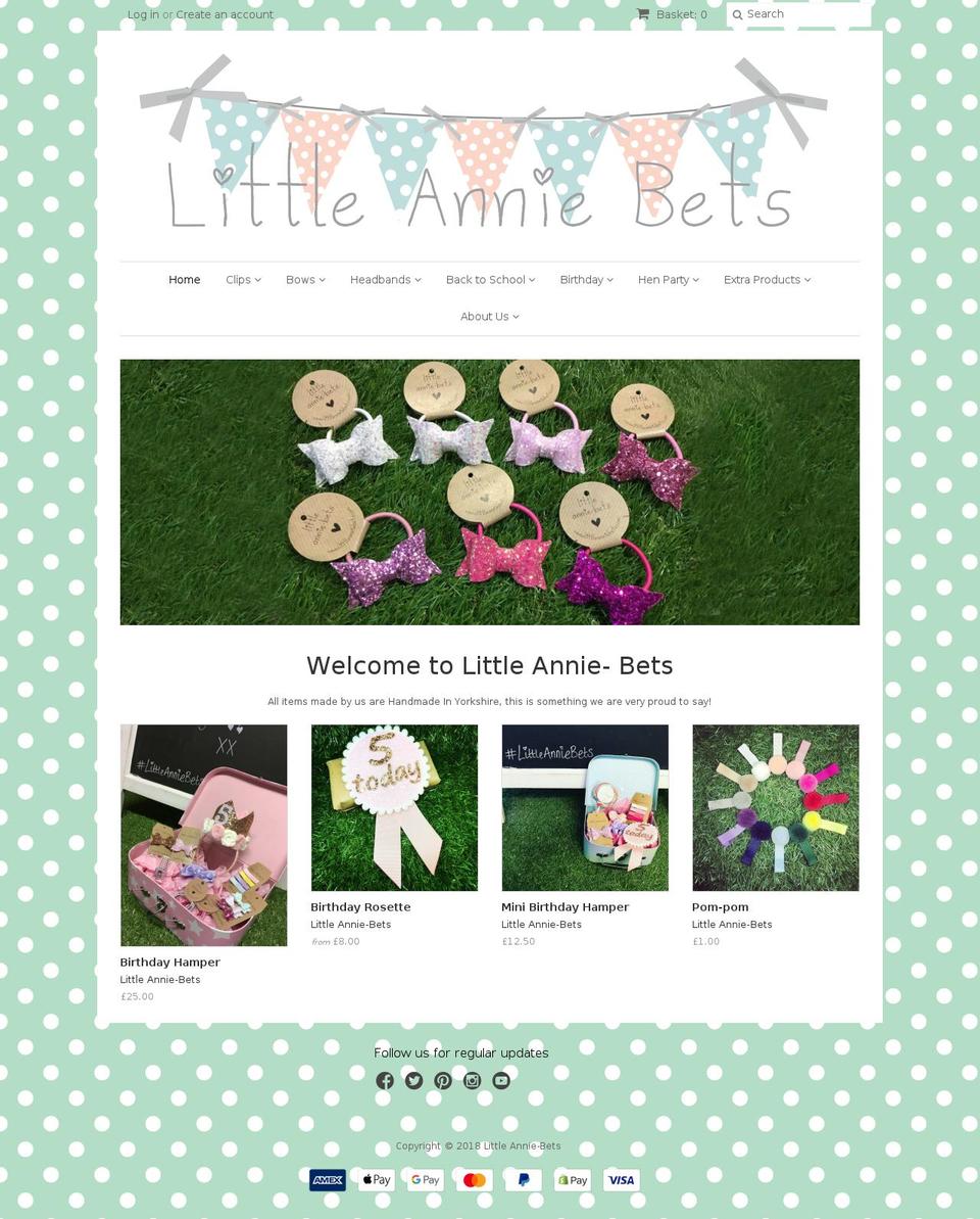 littleanniebets.com — Shopify storefront screenshot