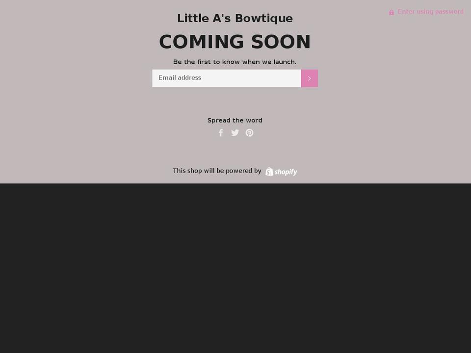littleasbowtique.com — Shopify storefront screenshot