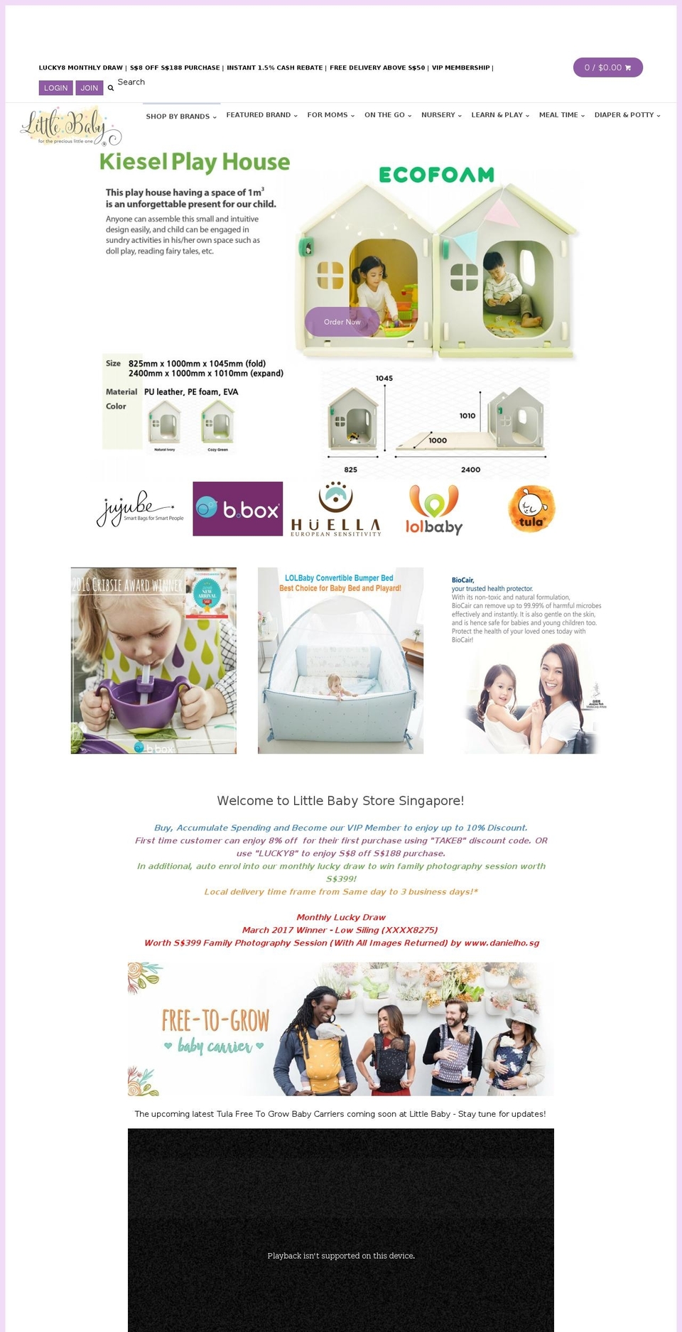 Local Shopify theme site example littlebaby.com.sg
