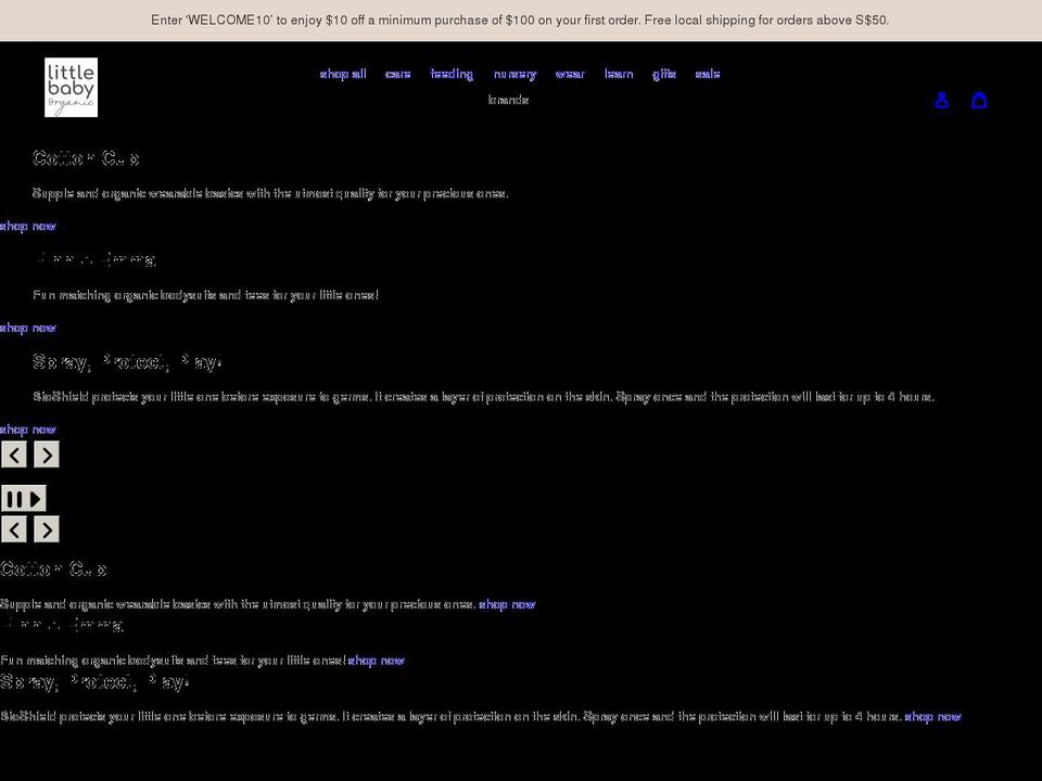 littlebabyorganic.com shopify website screenshot
