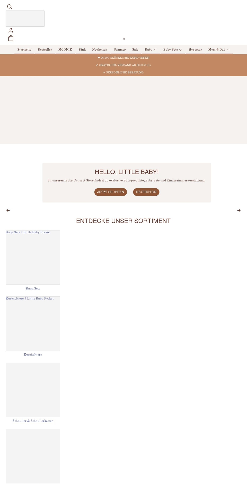 littlebabypocket.de shopify website screenshot