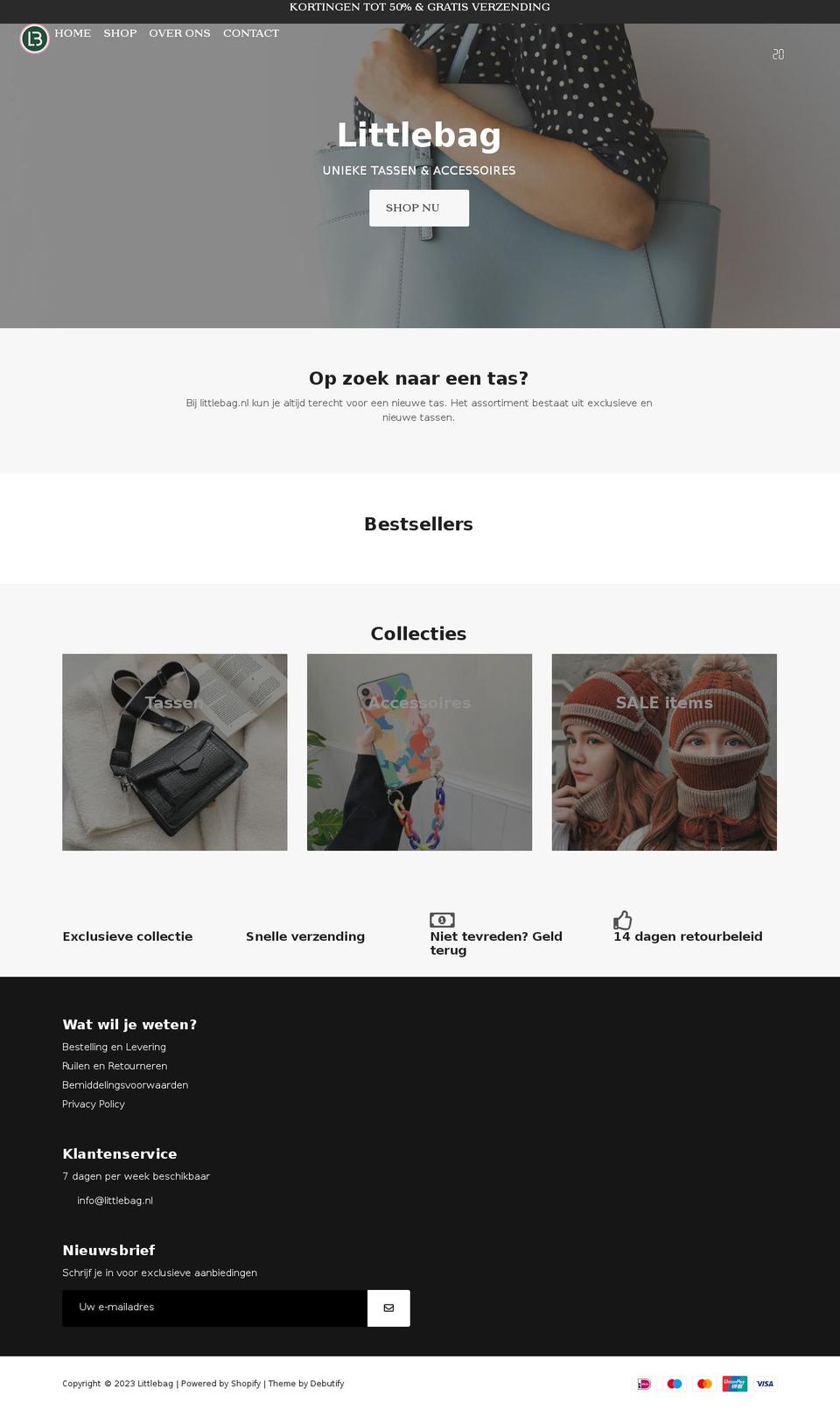 littlebag.nl shopify website screenshot