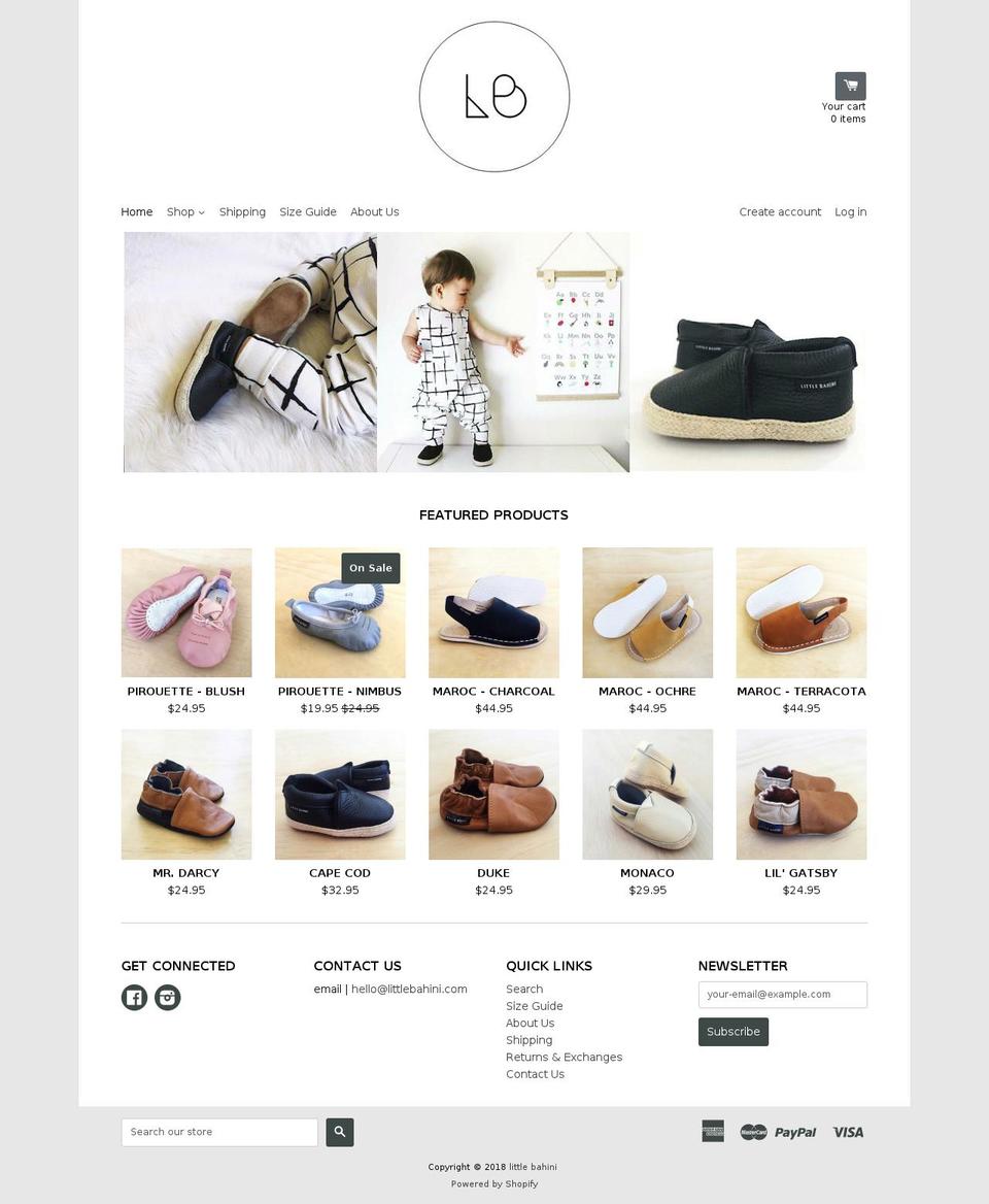 littlebahini.com — Shopify storefront screenshot
