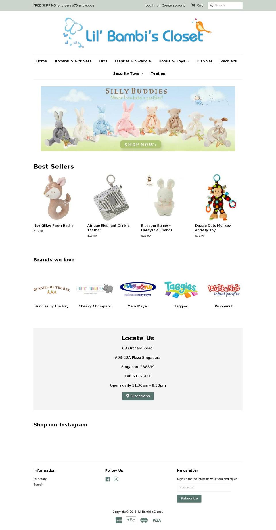 littlebambicloset.com shopify website screenshot