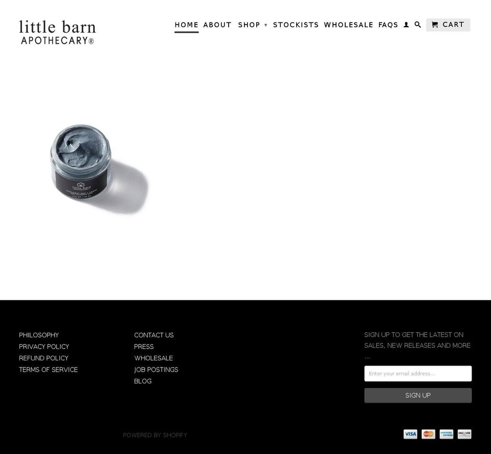 littlebarnapothecary.com shopify website screenshot