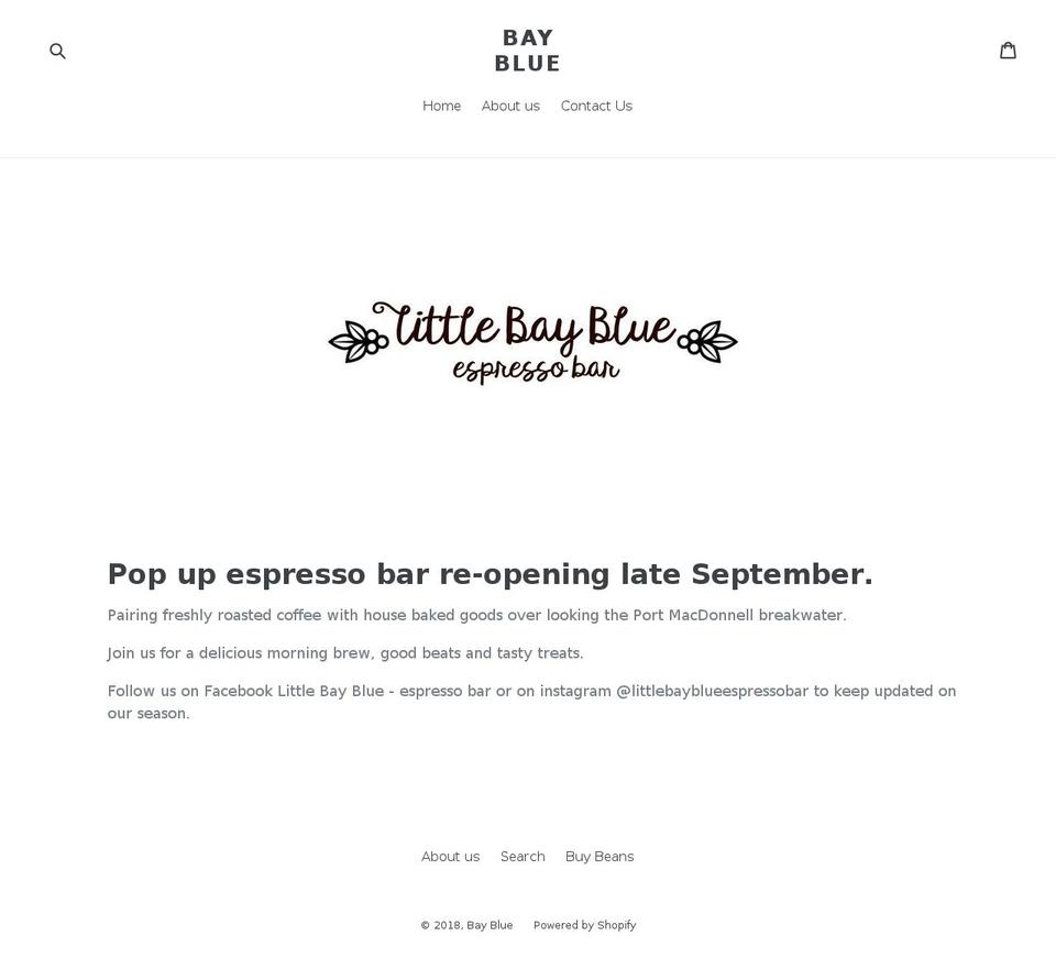 littlebayblue.com — Shopify storefront screenshot